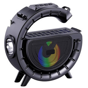 Alecter Solar APH-SA06 Upgraded Long-Lasting Portable Solar Speaker <b>Bluetooth</b> 5.0 FM <b>Radio</b> TF Card LED Lights 1200mAh Battery - Product Image 1