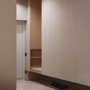 Nouvelle conception <span class=keywords><strong>d</strong></span>'armoire <span class=keywords><strong>d</strong></span>'<span class=keywords><strong>entrée</strong></span> moderne de style crème : armoire multifonctionnelle avec éclairage LED <span class=keywords><strong>et</strong></span> rangement pour <span class=keywords><strong>chaussures</strong></span> - Product Image 1