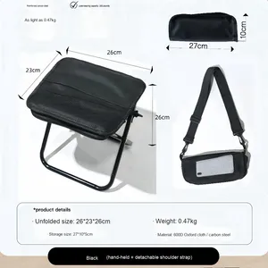 <b>Outdoor</b> Folding Chair Handbag Stool for Camping Travel Fishing Subway <b>Train</b> Queuing Tabouret Pliant Sac - Product Image 5
