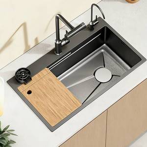 High Quality Stainless Steel Kitchen Sink Single/Double Bowl Custom Size Modern Durable Design - Product Image 1