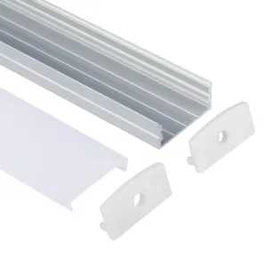 Surface Mounted Aluminum LED Profile U Channel Extrusion Linear Bar Light PC Cover