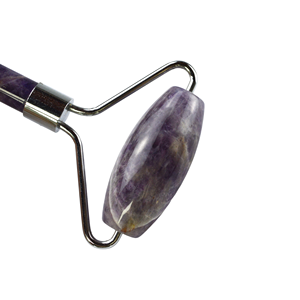 100% véritable naturel <span class=keywords><strong>Anti</strong></span>-âge Guasha <span class=keywords><strong>Massage</strong></span> personnalisé améthyste Derma <span class=keywords><strong>visage</strong></span> pierre boule Gua Sha rouleau masseur - Product Image 4