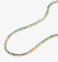 Nouveauté Collier Tennis pour Femme en Or 14 carats Plaqué Or avec Serti à Griffes de 3 mm Opale Bijoux Cadeaux
