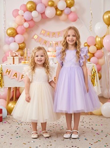 Abito da Principessa per Bambine in Stile Europeo con Pizzo e Tulle, Vestito da <span class=keywords><strong>Damigella</strong></span> per Bambine, Bestseller per Feste Familiari - Product Image 6