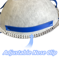 Masque jetable anti-poussière avec filtre à charbon actif, filtration des odeurs, FFP2 KN95, masques anti-particules NR