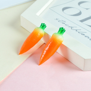 Modèle miniature de carotte simulée en PVC, aliment végétal, porte-clés DIY, pendentif et matériaux pour accessoires - Product Image 1