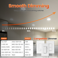 Lampu Downlight LED 6 Inch Ultra Tipis Flat Wafer 120V 5CCT Dapat Dipilih 1000LM IC Tertutup Rapat Bersertifikasi FCC CCT 12 Watt Dapat Diredupkan
