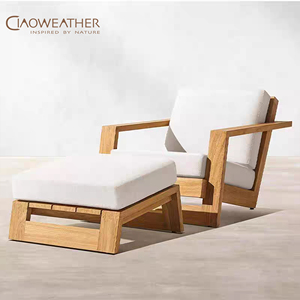 Deluxe moderno impermeable al aire libre teca <span class=keywords><strong>Muebles</strong></span> de Jardín conjunto terraza sofá para Hotel sala de estar dormitorio Parque apartamento Hall - Product Image 6