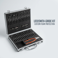 Lot de 32 outils de serrurier professionnels Lishi en acier inoxydable avec pince à découper les clés incluse