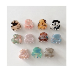 Vendita calda ragazze Mini acetato coreano capelli artiglio 2.6-cm carino colorato clip di capelli accessori per donna - Product Image 1