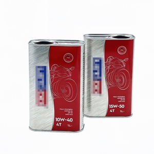 Boîte en fer blanc rectangulaire carrée de 1L de haute qualité pour huile moteur avec logo personnalisé et impression offset - Product Image 1