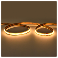 Tira de LED COB Dual Blanca de 24V CC, 5mm/8mm/10mm, Diseño sin Puntos, CRI>90, para Iluminación Lineal Comercial