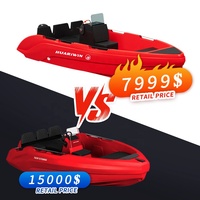 Mini Yacht Innovant en Matériaux Écologiques pour Lac et Haute Mer, Bateau de Sport Nautique, de Pêche et de Vitesse