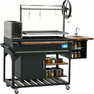 Moderna struttura in acciaio Freestanding per esterni barbecue Grill Argentine/Santa Maria Yard cucine verniciate a polvere - Product Image 1