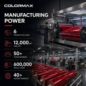 Vinilo Adhesivo para Automóviles Color Rojo Metálico Ultra Brillante, Libre de Burbujas, para Cambio de Color de Carrocería, Venta al Por Mayor de Fábrica - Product Image 4