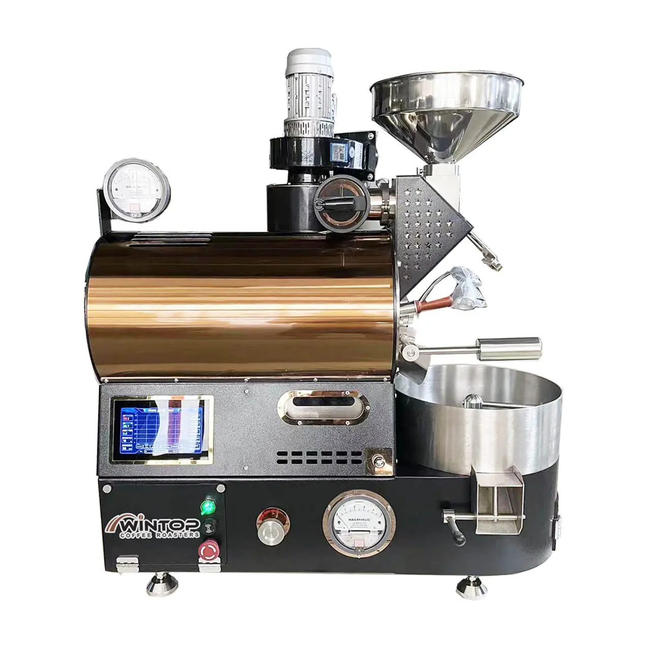 OCEANRICH-Máquina de café inteligente, tostador de café profesional con quemador de gas, tostador de 1kg