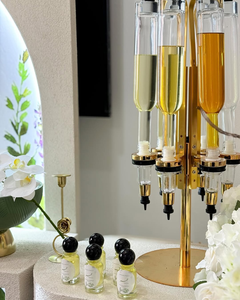 Macchina Riempitrice per Profumi di Nuovo Design, Circolare e Dorata, con Distributore a 6 Flaconi, Ideale per Bar dei Profumi - Product Image 1