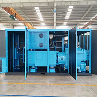 Compresseur industriel à deux étages à économie d'énergie 110 kW, compresseur d'air 150 CV, 450 CFM, 12 bars