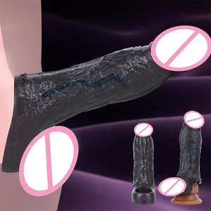 Funda para Pene Realista <span class=keywords><strong>con</strong></span> <span class=keywords><strong>Venas</strong></span>, Extensor de Pene de Silicona Líquida, Condones, Juguetes Sexuales para Hombres, Retrasa la Eyaculación, Alarga y Agranda - Product Image 2
