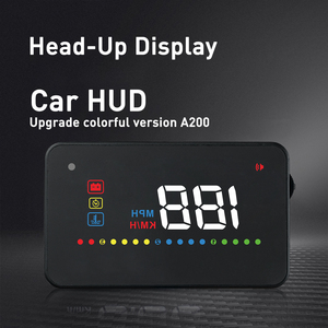 Nouveau <span class=keywords><strong>HUD</strong></span> de voiture 2026 A200 <span class=keywords><strong>Mini</strong></span> projecteur d'affichage tête haute pour voiture, affichage numérique de la vitesse, connectivité OBD2, jauge intelligente - Product Image 1
