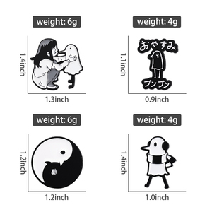 Broches de Esmalte de Oyasumi <span class=keywords><strong>Punpun</strong></span>, Lindos Broches de Animales de Dibujos Animados, Insignia Personalizada para Solapa, Joyería para Mochila, Regalo al por Mayor - Product Image 6