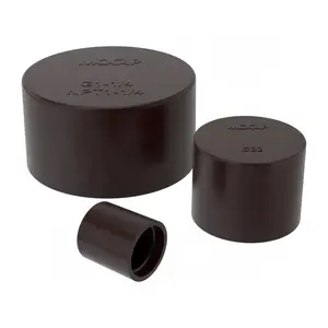 Protector de rosca de tapa de brida de cubierta exterior de tubo de PVC de plástico PE negro