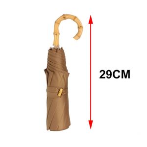 Parapluie Pliant Ultra-Imperméable 3 Plis Style Japonais avec Poignée en Bambou, Protection UV Solaire Haut de Gamme Minimaliste et Chiffrée - Product Image 2
