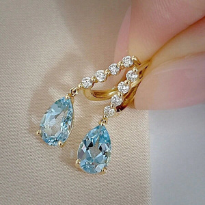 Orecchini a Goccia Lunghi per Donne, Eleganti Gioielli per Matrimoni, Banchetti e Vacanze - Product Image 4