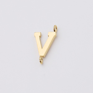 Pendentif en acier inoxydable miroir, 26 lettres capitales, soudé, cercle croisé, double trou, accessoires de bijoux tendance et simples à faire soi-même - Product Image 6