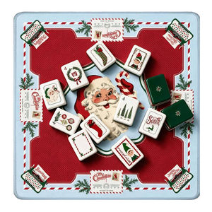 Mahjong Americano de Lujo Vintage de Navidad, 160 Fichas, con Diseño de Santa, Reno, Copo de Nieve, Elfo y Joker, Grabado, Regalo - Product Image 4