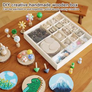 Mainan edukasi anak-anak, mainan seni kerajinan anak menggambar DIY kayu - Product Image 3