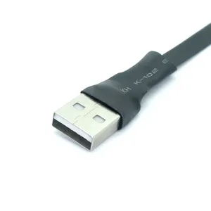 Custom Made USB 2.0 A Male To 180 Degree Type C Male FPC Wire Data Cable Fast Charging Cable For Mobile Phone