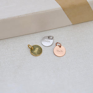 Etiquetas Colgantes Circulares de Plata S925, Placas de Identificación, Accesorios de 8mm, Productos Semi-Acabados con Conector de Cierre, Venta al por Mayor 1487 - Product Image 1