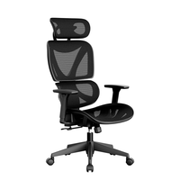 Silla de Oficina Ergonómica en Forma de X con Doble Respaldo, Reposabrazos Tridimensional Ajustable y Reposacabezas Bidimensional
