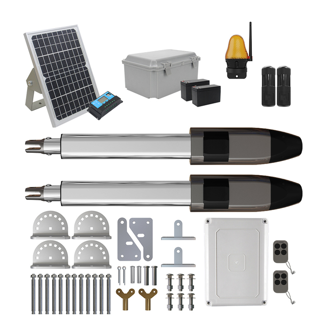 350KG Automatic Heavy Duty Solar Automatic Dual Gate Arm Dc Arm Swing Gate Opener With Remote
