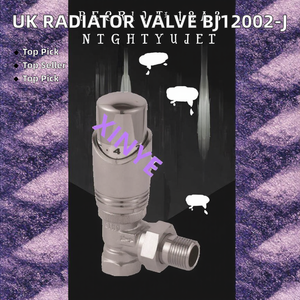 Válvula de <span class=keywords><strong>radiador</strong></span> termostática del Reino Unido en ángulo antracita cromada de fábrica Yuhuan con escudo de bloqueo automático para toalleros de calefacción del hogar - Product Image 2