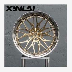 ล้อฟอร์จ XINLAI สีแชมเปญโกลด์แบบตาข่ายขอบลึก 2 ชิ้น ขนาด 17-24 นิ้ว ล้ออัลลอยสั่งทำพิเศษสำหรับรถยนต์ พร้อมบริการสั่งผลิตตามขนาดที่ต้องการ - Product Image 2