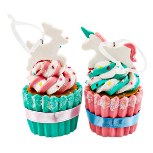 Personalizado al por mayor <span class=keywords><strong>de</strong></span> color brillante árbol <span class=keywords><strong>de</strong></span> Navidad helado pastel con <span class=keywords><strong>unicornio</strong></span> Topper arco adorno colgante para la decoración <span class=keywords><strong>de</strong></span> la fiesta <span class=keywords><strong>de</strong></span> Navidad - Product Image 4