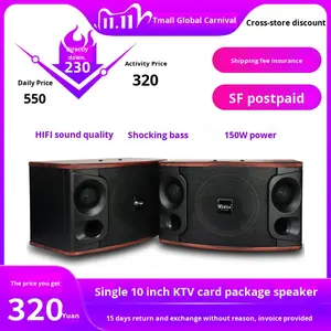 Haut-parleur professionnel TDK-510 simple 10 pouces pour salle privée KTV, karaoké domestique, multifonctionnel pour salle de réunion, danse, audio 200W - Product Image 2