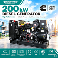 Groupe électrogène diesel Cummins CE 200 kW 250 kVA à châssis ouvert triphasé 400 V 50 Hz refroidi par eau pour alimentation de secours industrielle – Vente directe usine