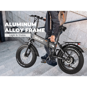 Bicicleta de Montaña Plegable de Aluminio de 20 Pulgadas con Motor en el Buje Trasero, Neumáticos Anchos, Batería de Litio de 48V 13Ah y 250W para Niños, ¡Oferta! - Product Image 5