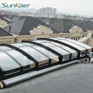 Diseño moderno Cubierta retráctil de aluminio para exteriores Techo <span class=keywords><strong>Precio</strong></span> de costo Pérgola de patio con recinto de soporte - Product Image 3