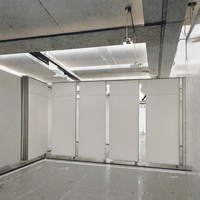 Cloison mobile pliable ignifuge en aluminium, séparateur de pièce temporaire, mur coulissant pour restaurant, école, atelier