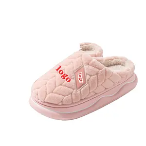 Nicecin Soft Plush Fluffy Warm Indoor Outdoor terlik smiley face slipperssuola antiscivolo pantofola da casa da donna