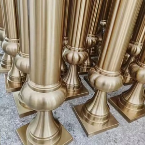 Centrotavola in Ferro Dorato <span class=keywords><strong>con</strong></span> Fiori Artificiali per Matrimoni - Product Image 5