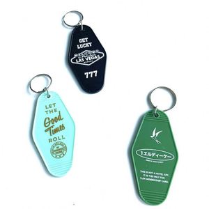 NEW Custom <b>Plastic</b> Blank Motel Hotel Keychain <b>Key</b> Tag Print Design Logo ABS Hotel <b>Key</b> <b>Ring</b> - Product Image 2