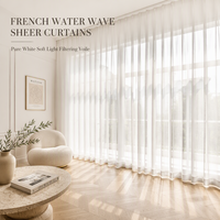 Rideaux Translucides en Lin Blanc Effet Slub à Plis en S Personnalisés pour Hôtels et Chambres