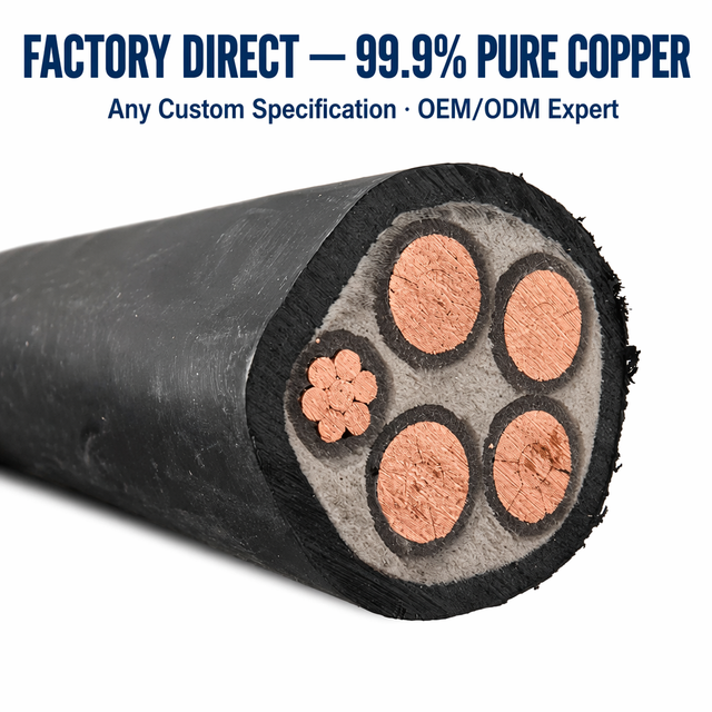 Low Smoke Zero Halogen Iso9001 Approved Ce Certified Multi Core Copper Conductor Xlpe Insulated Lszh Sheath YJV Power Cable