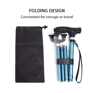 Customized Nordic light Led light 3 rubber feet cover Adjustable folding old Canes for elderly people - Product Image 4