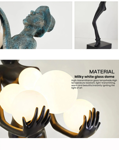 Lampe sur pied JYLIGHTING, sculpture abstraite créative, bras long, design nordique moderne, pour hôtel, salles d'exposition, résine - Product Image 4